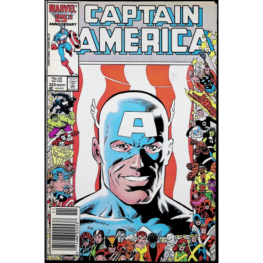 Captain America #323 Newsstand 1st Super-Patriot Marvel comic book 1986